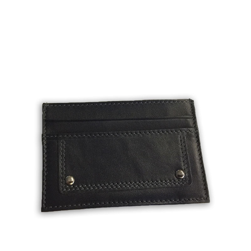 WILLIS - Mens Black Genuine Compact Thin Leather Cardholder Wallet  - Belt N Bags